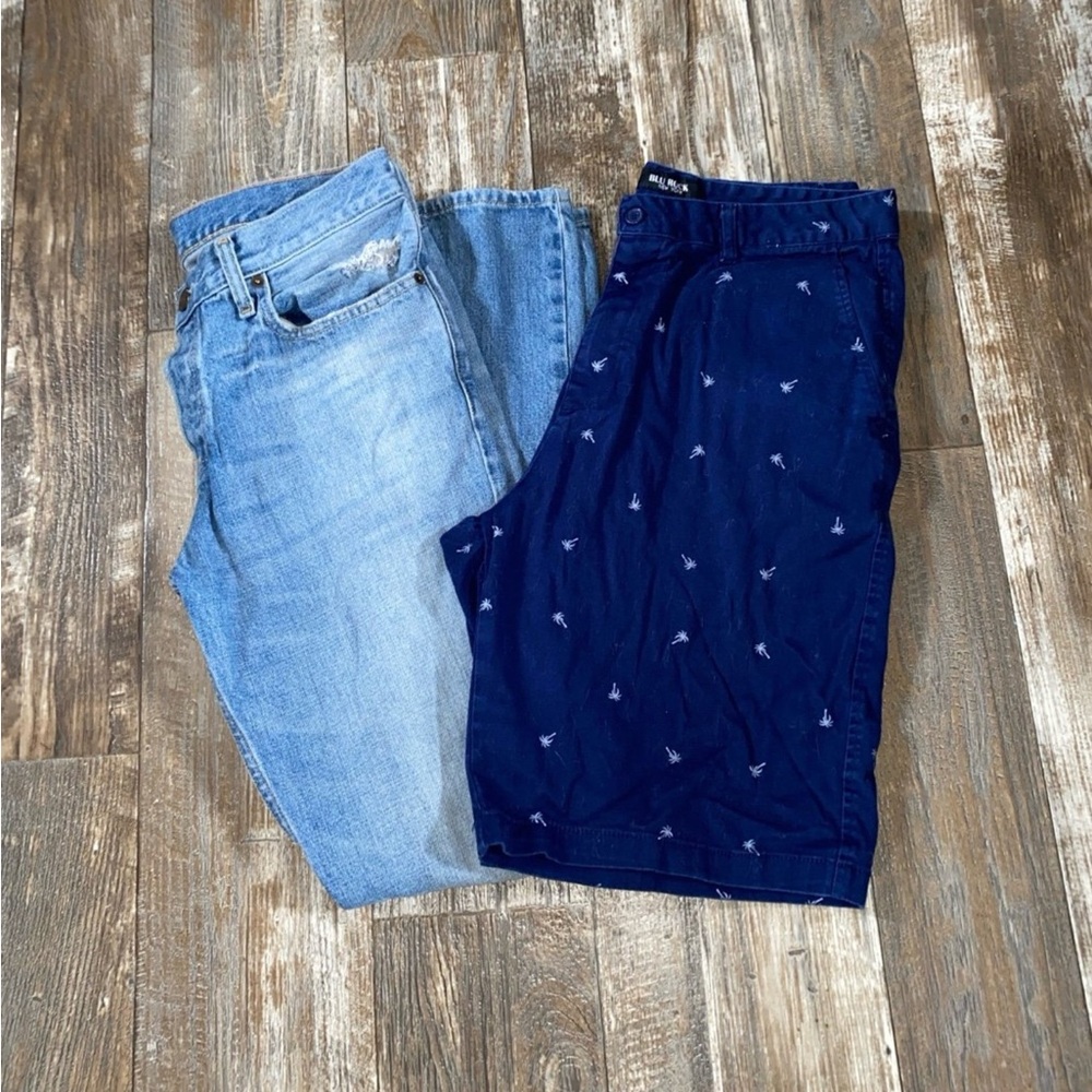 Men’s Shorts & Jeans Bundle – Blu Rock & Hollister Size 32